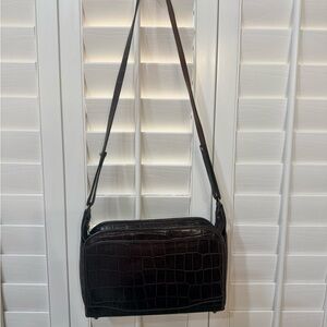Brahmin Vintage Brown Crocodile Leather Bag.